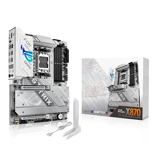 ASUS ROG Strix X870-A Gaming WiFi AMD AM5 X870 ATX Motherboard 16+2+2 Power Stages, Dynamic OC Switcher, Core Flex, DDR5 AEMP, WiFi 7, 4X M.2, PCIe® 5.0, Q-Release Slim, USB4®, AI OCing & Networking - Image 1