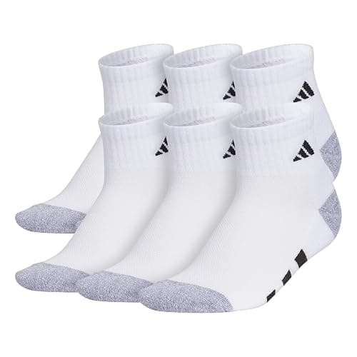 adidas Kids Cushioned Quarter Ankle Socks for Boys and Girls (6 Pairs) Durable & Comfortable - Image 1