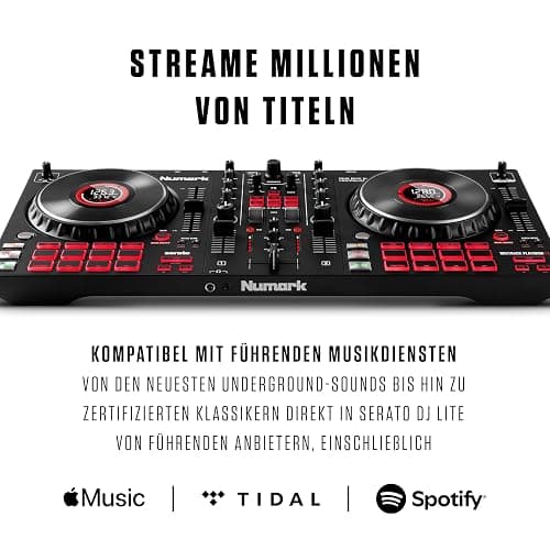 Numark Mixtrack Platinum FX - DJ Controller Pult mit 4-Deck Kontrolle, integriertem Audio Interface, Jogwheel-Displays und Effektpaddeln thumbnail 6