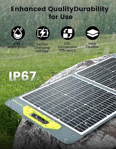 Greenmagic Portable 400 Watt Solar Panel, 39V 400W Foldable Panel Solar Charger Lightweight Durable Compatible with Most 40v Portable Solar Generator Power Station on The Market for RV Camping Home thumbnail 7