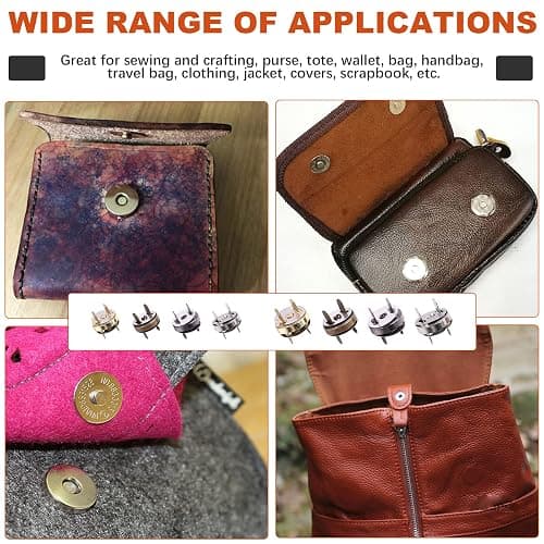 Tanstic 88 Sets 14mm and 18MM 4 Color Magnetic Button Clasps Snaps Fastener Clasps Button Knitting Buttons Sets for Sewing, Craft, Purses, Bags, Clothes, Leather thumbnail 7