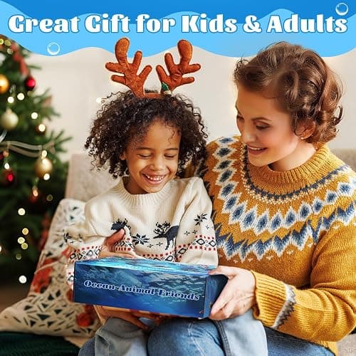12 Pack 3D Printed Animal Toys, Desk Pets Sea Animal Toys with Educational Booklet for Kids Age 3 4 5 6 7 8, Ocean Animals Figurines Fidget Toy Birthday Gifts Office Desktop Home Decoration thumbnail 8