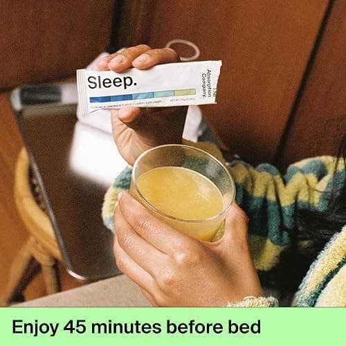 Sleep Aid Powder - Calming Drink for Deep Sleep with Liposomal Saffron, Magnesium & PharmaGABA Melatonin-Free Natural Supplement to Reduce Stress and Improve Sleep Quality Chamomile Lemonade 28 Sticks thumbnail 5