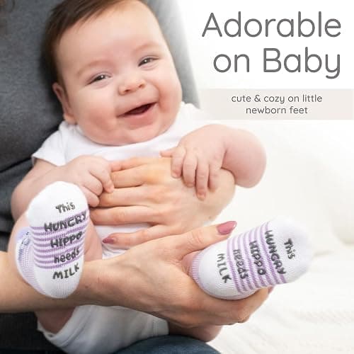 ZIRI & ZANE Baby Sock Gift Set - 7 Unique Pairs, Cute & Funny Unisex Newborn Gifts for Baby Showers & Registries thumbnail 3