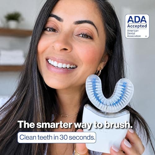 Autobrush Sonic Pro Electric Toothbrush – Only ADA Accepted U-Shaped Brush, Clinically Proven Up to 5.1X Better Cleaning, 30-Second Full Mouth 360 Clean, Rechargeable, Waterproof, Black, Men's Regular thumbnail 3
