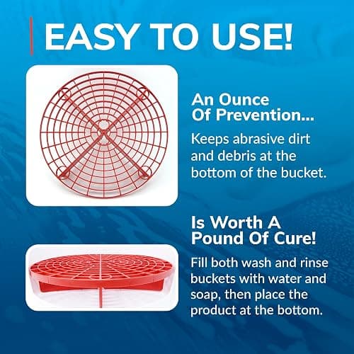 Grit Guard The Original Black Bucket Insert - 10" Diameter Car Wash Bucket for Car Washing, Detailing Compatible with 3.5, 4, 5 and 6 Gallon Buckets - Made in the USA thumbnail 4