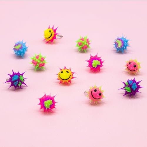6 Spike Earrings for Women - Silicone Stud Earrings Set, Kawaii Smiley Face Earring Pack for Adults, Funk Rave Heart Earrings, Womens Y2K 90s Peace Sign Earring thumbnail 7