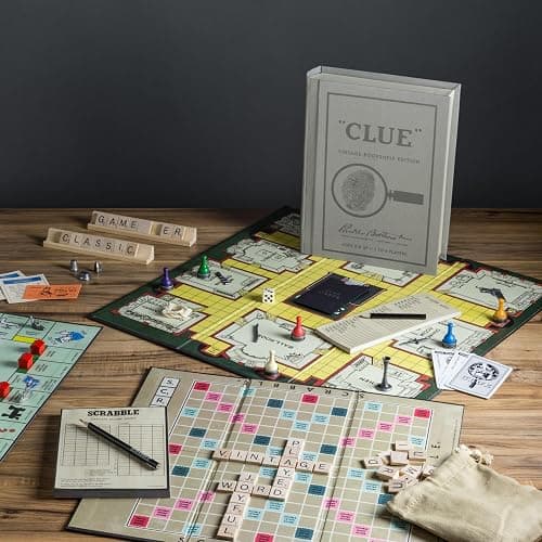 WS Game Company Collection of 22 Vintage Bookshelf Board Games Including Scrabble, Monopoly, Clue, Yahtzee, Battleship, Chess, Candy Land & Sorry! - Classic Family Games for Kids & Adults thumbnail 8