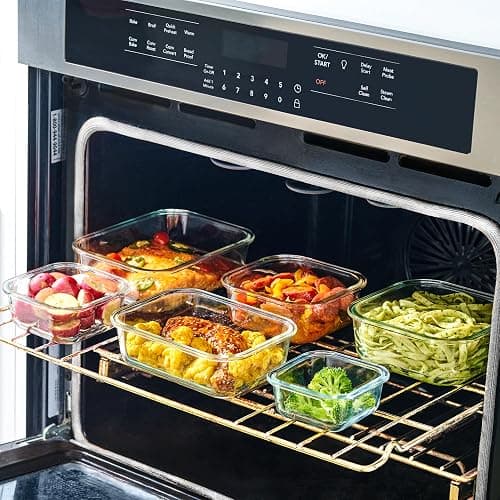 40pc Set Glass Food Storage Containers & Bowls with Airtight Lids - Leakproof BPA-Free Meal Prep Airtight Stackable Lunch Boxes, Kitchen Pantry & Storage Organizers - Microwave Freezer Dishwasher Safe thumbnail 4