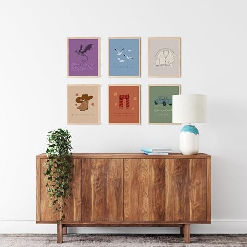 TwoDays Taylor Music Inspired Posters, Eras Album Wall Art for Fans Gifts, Song Lyrics Room Decor for Bedroom. (8" X 10", Set of 6, UNFRAMED) thumbnail 2