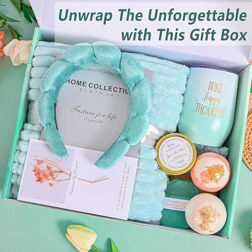 Get Well Soon Gifts For Women, 10 Pcs Care Package Get Well Gift Basket, Self Care Gifts with Luxury Flannel Blanket, Relaxing Spa Box Thinking of You Basket for Her, Mom Sister Best Friends thumbnail 3