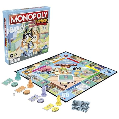 Hasbro Gaming Monopoly Junior Bluey Edition Board Game | Kids Play as Bluey, Bingo, Mum & Dad for Girls & Boys | Ages 5+ (Amazon Exclusive) thumbnail 13