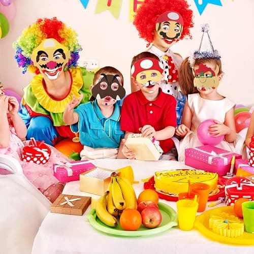 12Pcs Felt Mask, Birthday Game Themed Masks, Cosplay Party Masks, Felt Masks, Children's Party Masks, Character Masquerade, Halloween Dress Up Party Supplies for Boys and Girls Role Play thumbnail 4