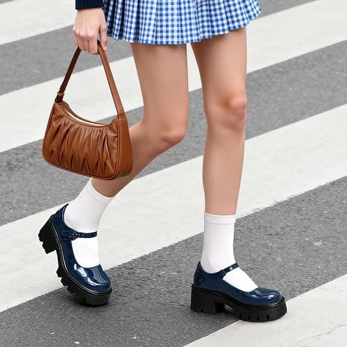 DREAM PAIRS Women's Mary Janes Shoes Platform Dress Low Heel Chunky Pumps Round Toe Ankle Strap Pumps Shoes Oxfords Esther | Low Heel, Platform, Ankle Strap, Chunky Pumps, Round Toe, Dress thumbnail 2