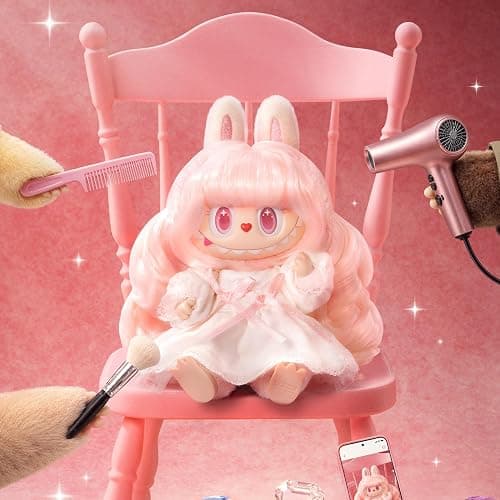 POP MART THE Monsters Hair Salon Series - Vinyl Plush Blind Box, Single Box | Labubu Doll, Fashion DIY Doll, Keychain Bag Charm, Accessories, Collectible Holiday Birthday Gift thumbnail 2