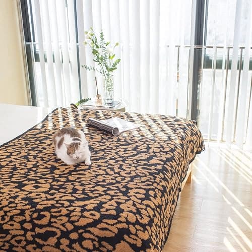 MH MYLUNE HOME Ultra Soft Leopard Throw Blanket Plush, Brown, 50"x60" | Reversible Cheetah Print Blanket, Comfy Fluffy Fuzzy Plush Blanket Throws for Couch Bed, Cozy Blankets for Women Gift thumbnail 9