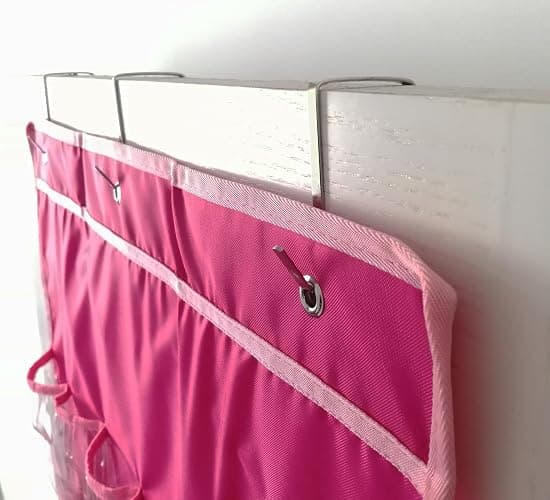 DUOLAM Hanging Over Door Toy Storage Organizer (24 Pockets), Compatible with LOL OMG Dolls Surprise Doll (Toys Not Included), (57.5''x22'') (pink) thumbnail 7