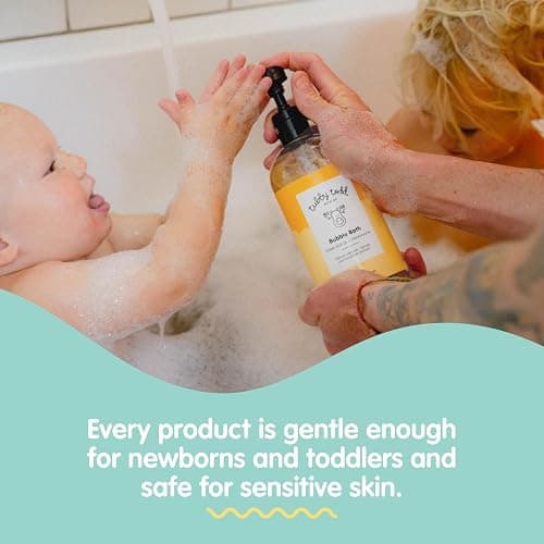 TUBBY TODD Essentials Baby Bath Gift Set – 8.5oz Hair+Body Wash, 8.5oz Bubble Bath & 3.5oz All Over Ointment - Lavender Rosemary - Standard Size thumbnail 4