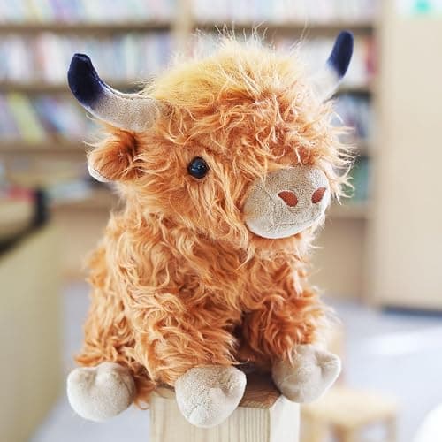 Yytoyshop Highland Cows Plush Pillow Adorable Cow Stuffed Animal Plushies Toys Soft Fluffy Cow Plush Pillow for Birthdays Day (Highland Cows) thumbnail 2