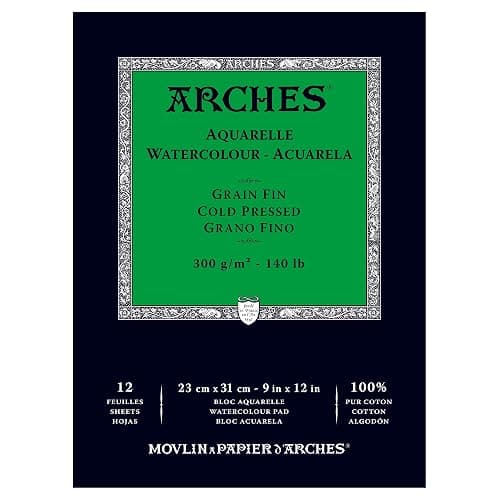 Arches Watercolor Paper Pad, 140 pound, Cold Press, 9"x12" thumbnail 5