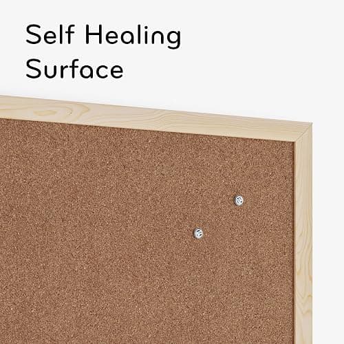U Brands Cork Bulletin Board, 18" x 24" Inches, Light Birch Wood Frame (265U00-01) thumbnail 2