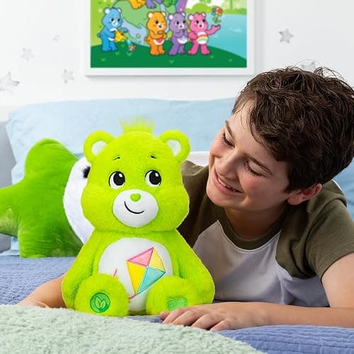 Care Bears New 2021 14" Plush - Do-Your-Best Bear - Soft Huggable Material! , Green thumbnail 2