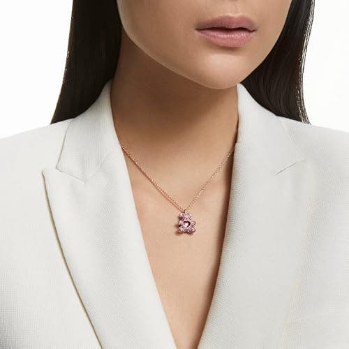 Swarovski Teddy Bear Pendant Necklace, Pink Crystals, Rose Gold-Tone Finish thumbnail 6