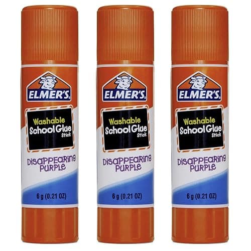 Elmer's Washable Dissappearing Purple School Glue Sticks, 3 Pack, 6 grams Each (E520) thumbnail 6