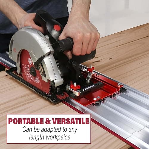Milescraft 1409 Track Saw Guide - Universal for 7-1/4" Circular Saws, 50" Cutting Range, 2" Depth, Aluminum thumbnail 5