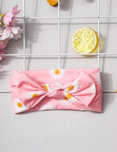 TyeSmo Infant Newborn Baby Girl Clothes Baby Girl Outfits For All Seasons Long Sleeve Snap Romper Pant Sets With Headband thumbnail 7