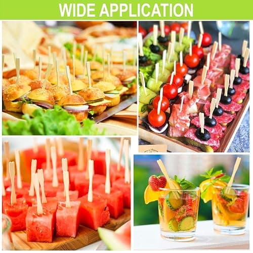 400 Bamboo Appetizer Forks, 3.5 Inch Mini Bamboo Forks for Charcuterie Boards Accessories, Fancy Toothpicks for Appetizers, Disposable Wooden Cocktail Fork, Small Fruit Food Picks for Party Supplies thumbnail 7