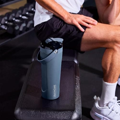 BrüMate MultiShaker Blender Shaker Bottle | 100% Leakproof Insulated Stainless Steel | Pre Workout and Protein Shaker Bottle for the Gym | 25oz (Lilac Dusk) thumbnail 2