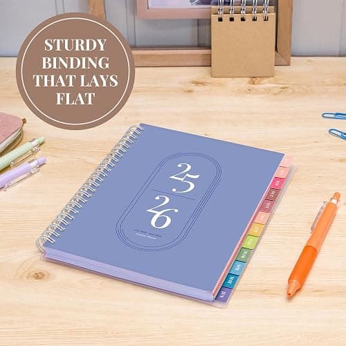 Rileys Academic Planner 2025-2026, Daily, Weekly & Monthly Planner, July 2025 - June 2026, Student Notes Pages, Twin-Wire Binding, Weekly Agenda for School & Work (20 x 15 cm, Blue) thumbnail 9