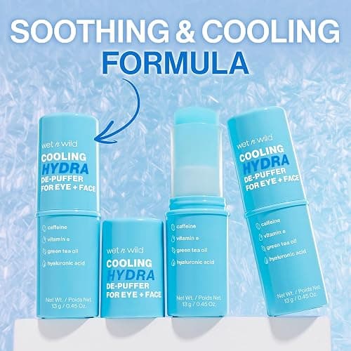 wet n wild Cooling Hydra De-Puffer, Soothing Face Makeup Primer Stick with Vitamin E & Caffeine, Instant Skin Refreshments for All Skin Types and Complexions, Vegan & Cruelty-Free thumbnail 2