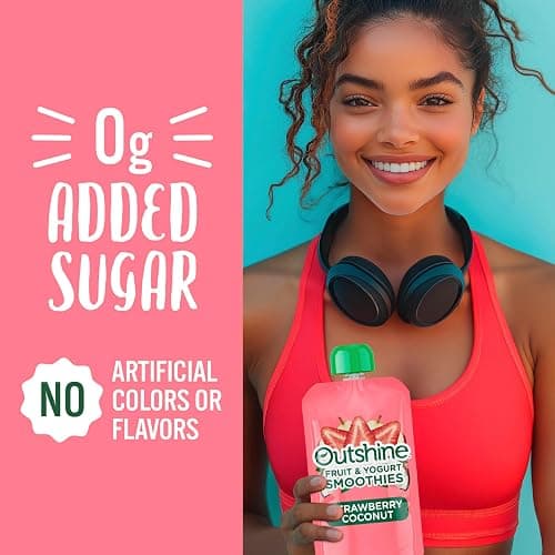 Outshine Smoothie Fruit & Yogurt Smoothie Pouches - Strawberry Coconut (24 Pack) thumbnail 3