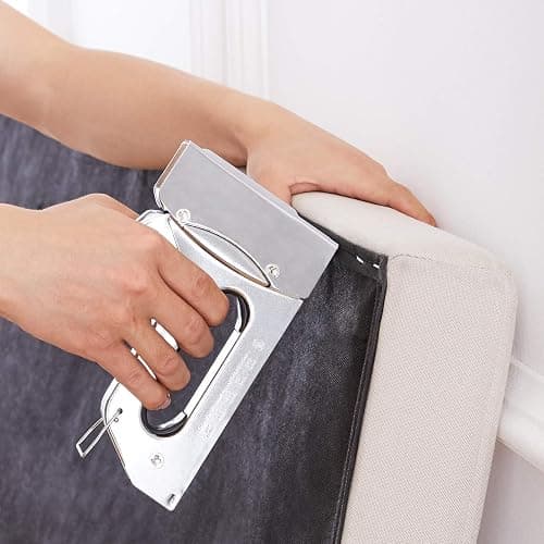 Amazon Basics Heavy Duty Stapler Gun with 1000 Staples, for Upholstery, Home Repairs, Carpentry and other Professional Projects, Silver thumbnail 2
