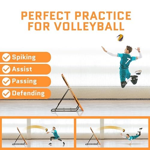 ACELETIQS Volleyball Rebounder Net, Soccer Rebounder, Lacrosse Rebounder, Baseball Rebounder Net | Improve Pitching and Fielding Training, Spiking, Passing and Shooting Skills thumbnail 2