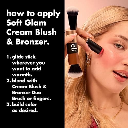 e.l.f. Soft Glam Cream Bronzer Stick, Fair | Buildable Cream Bronzer for A Long-Lasting Sculpted Glow & Satin Finish, Twist-Up Design, Vegan & Cruelty-Free thumbnail 7