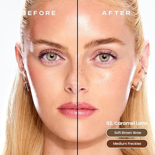 Sacheu Brow & Freckle STAY-N Tinted Eyebrow Gel & Faux Freckle Pen — 2-in-1 Longwear Water Resistant Brows Tint, Cruelty-Free & Vegan, Caramel Latte thumbnail 3