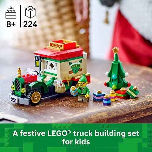LEGO Santa’s Delivery Truck Building Toy for Kids - Construction Set for Play or Christmas Decor - Building Blocks for Girls & Boys, Ages 8+ - Holiday Craft Ideas for Families - 40746 thumbnail 2