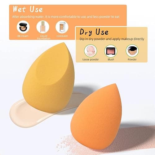 COSTICA Makeup Sponge Set Blender, Beauty Sponge Makeup Blender Flawless for Liquid - Multi Colored 8 pcs Exquisite Packeged thumbnail 3