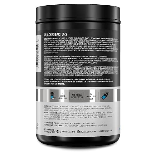 Jacked Factory Creatine Monohydrate Powder 425g - Canadian-Owned Informed Choice Certified Supplement for Increased Muscle Mass*, Improved Strength Power & Performance** - 85 Servings, Blue Raspberry thumbnail 9