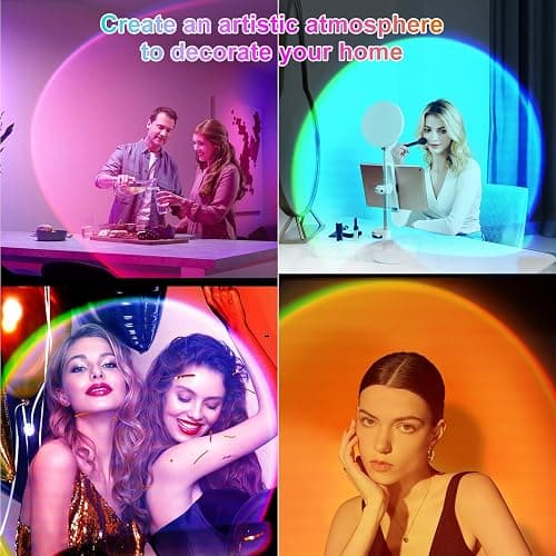 Madoury Sunset Lamp Projector with APP and Button Control, Multicolor Changing Projection Light Sunlight Lamp for Bedroom, Photography, Party, Tiktok Live, Room Decor thumbnail 3