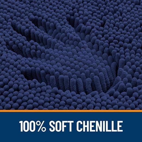 OLANLY Bathroom Rugs 30x20, Extra Soft Absorbent Chenille Bath Rugs, Rubber Backing Quick Dry, Machine Washable Bath Mats for Bathroom Floor, Tub and Shower, Home Decor Accessories, Twilight Sapphire thumbnail 3