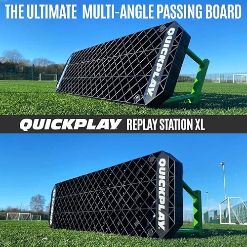 QUICKPLAY Replay Station Soccer Rebound Board - Portable Dual Surface Rebounder with Adjustable Angle - Soccer Training Equipment for Control, Passing Practice thumbnail 2