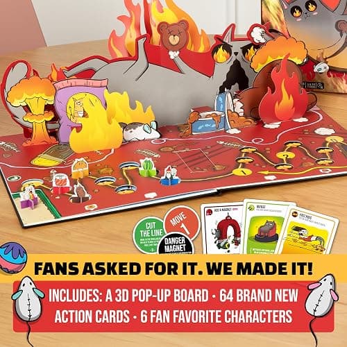 Exploding Kittens: The Board Game - The Action Packed Party Game to Celebrate 10th Birthday - 2-6 Players Aged 7+ - Great for Adults, Teens, Collectors, Kids thumbnail 3