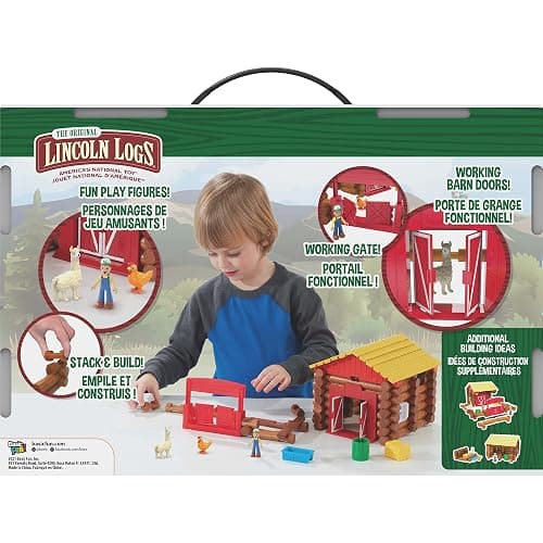 Lincoln Logs – Fun On The Farm - 102 Parts - Real Wood Logs - Ages 3+ thumbnail 3