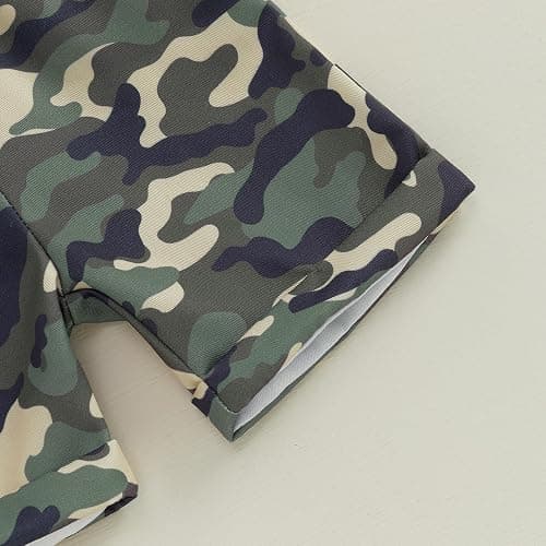 wdehow Toddler Kids Baby Boy Summer Clothes Sets 1T 2T 3T 4T 5T Letter Print Short Sleeve Tops Camouflage Shorts Outfits thumbnail 6