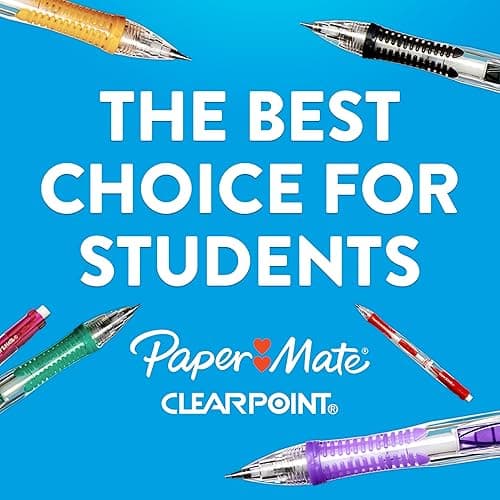 Paper Mate Clearpoint Mechanical Pencils, 0.7mm HB #2 Lead, Black Barrels, 4 Count - School Supplies, Note Taking thumbnail 2
