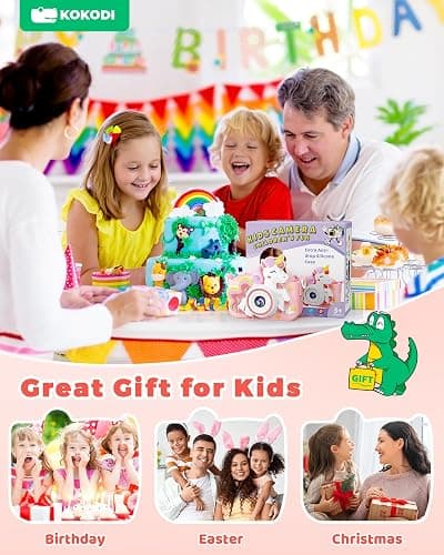 KOKODI Kids Camera Toy Digital Camera for Kids, Birthday Gifts for Girls Age 3-12, 1080P HD Video Camera for Toddler, Unicorn Children Toys for 3 4 5 6 7 8 9 Year Old Girls with 32GB SD Card thumbnail 7